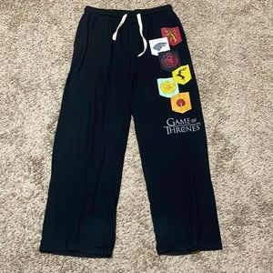Game Of Thrones Men's Size XL Black Pajama Lounge Pants With Pockets